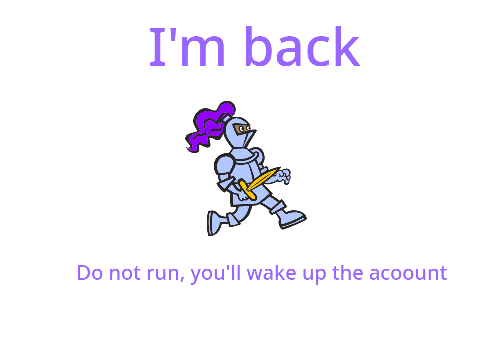 I'm back