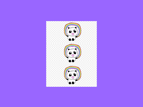 Panda Pic Rainbow Style