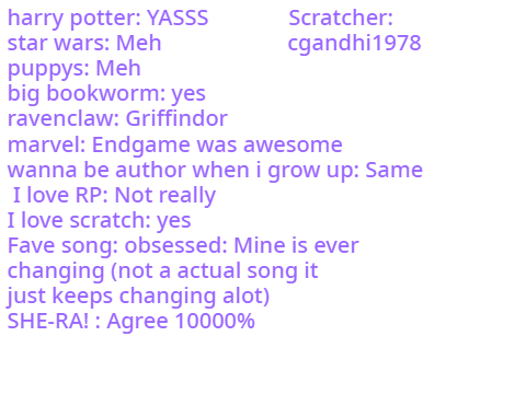 Me V.S. Other Scratchers