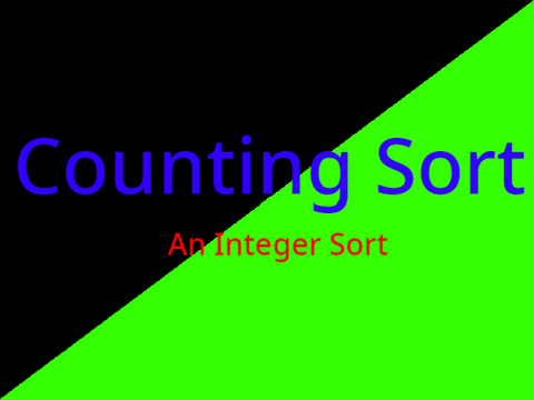 Counting Sort - Sorting Algorithms