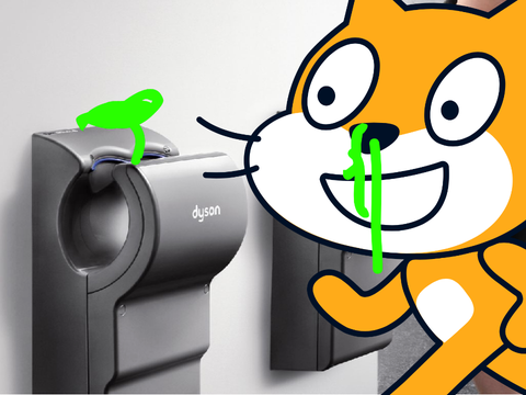 i blow my nose at the dyson airblade!