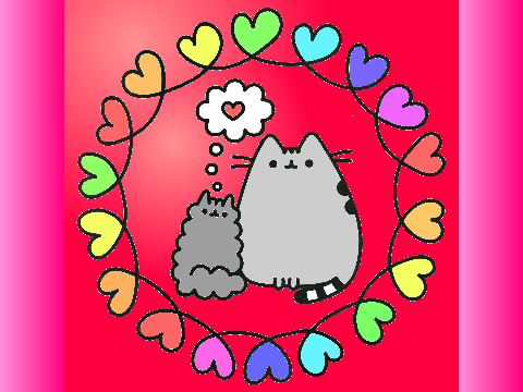 Pusheen Colouring Contest!! OPEN remix