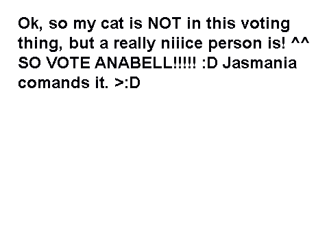 VOTE FOR ANABELL!!!