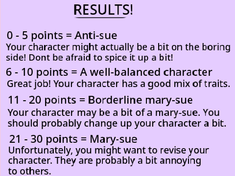 How "Mary-Sue" is Your OC? remix