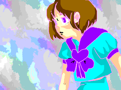 Anime School Girl coloring contest entry