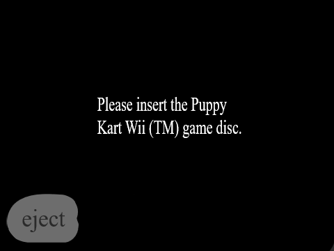 Puppy Kart Wii Game Disc could not be read