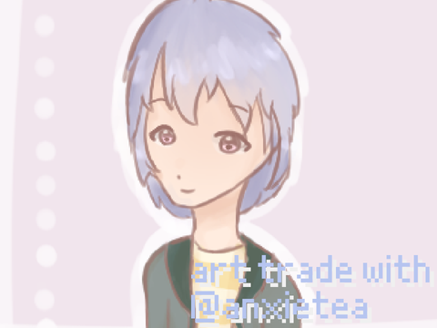 ♡ art trade with @anxietea