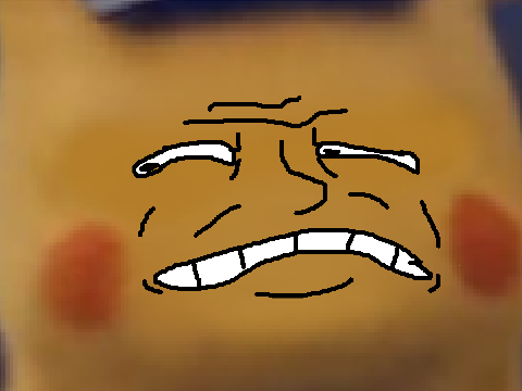 haha funny pikachu face