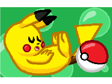 Sleepy Pika - MS Paint Art