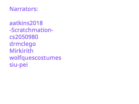 Narrators list