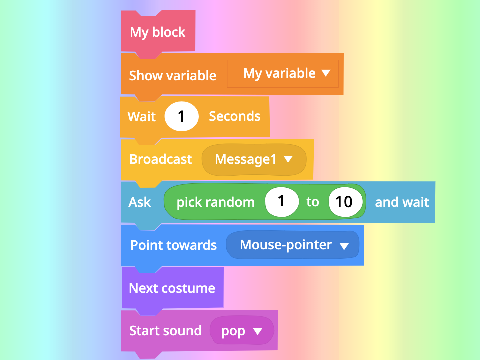 Rainbow, blocks of code - 3.0 fanart