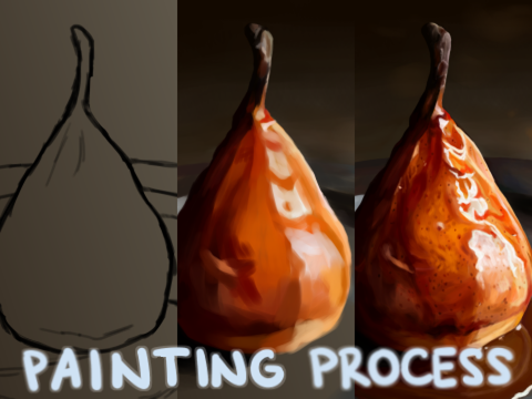 pear | painting process