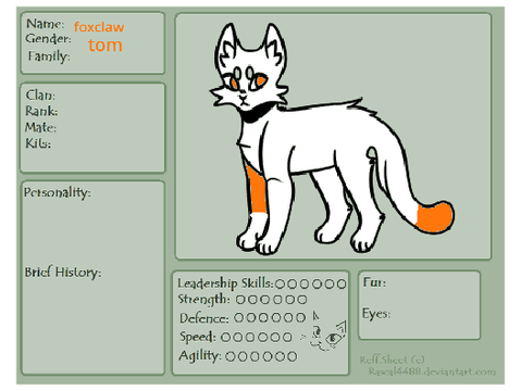 RPG sign up foxclaw