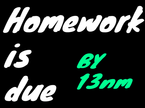 Homework is due - A true story