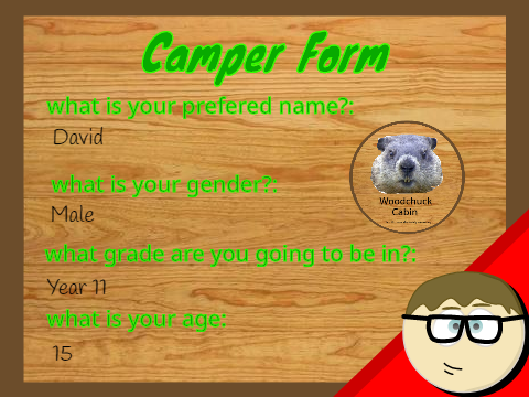 Filled Camper Form