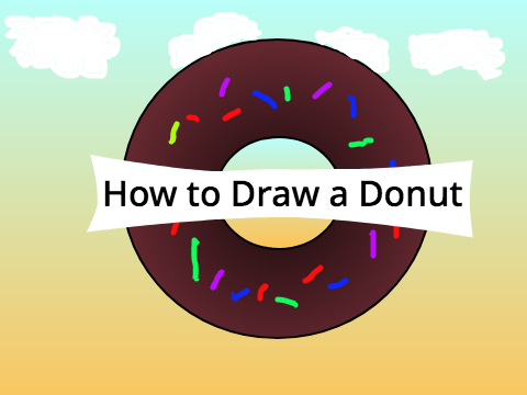how to draw a donut