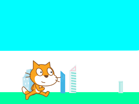 scratch cat running 