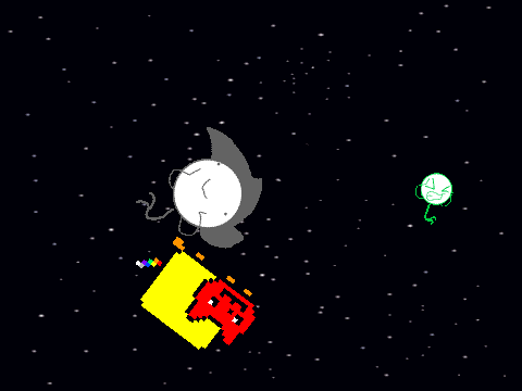 Add yourself shouting I'm in SPACE or shutting up the ones who are shouting I'm in SPACE