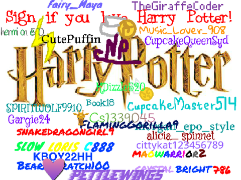 Sign If You like Harry Potter - Remix