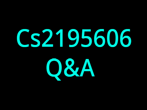 Cs2195606 Q&A