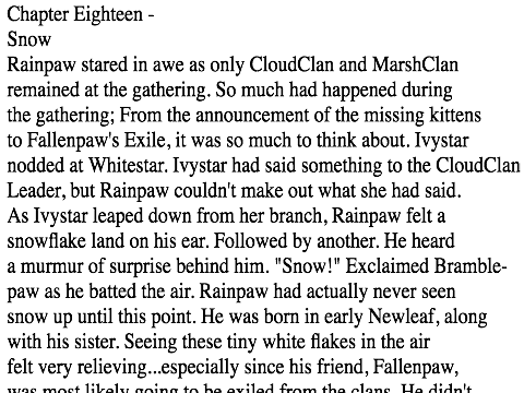 ♦Chapter Eighteen - Snow ♦