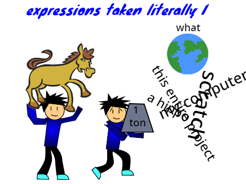 expressions taken literally I
