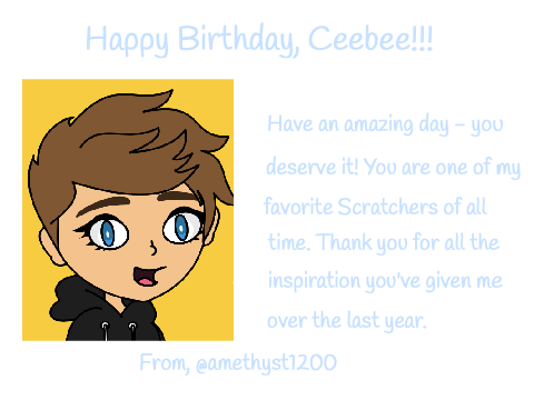 Happy Birthday, Ceebee! (4 days early)