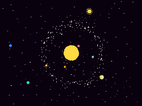 Solar system with accurate orbit time