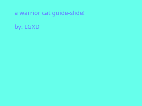 warrior cat data book!