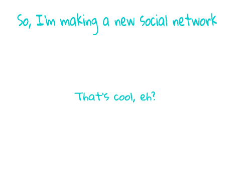 social network announcement + contest