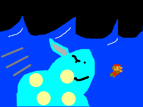 Add Yourself Swimming From The Sea Monster!