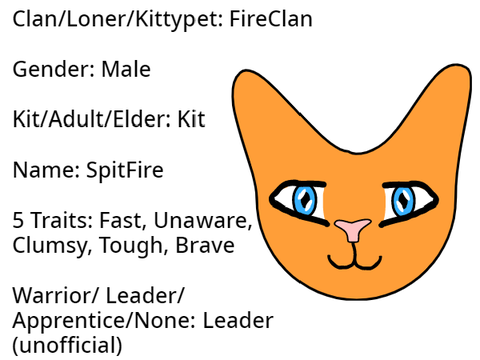 Character for Cat RP: SpitFire