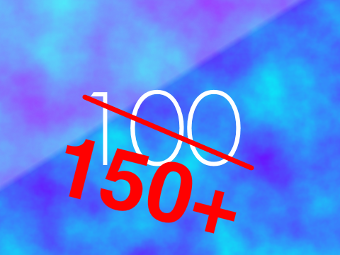 100+