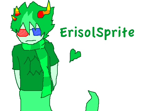 ErisolSprite drawn on a Laptop pad