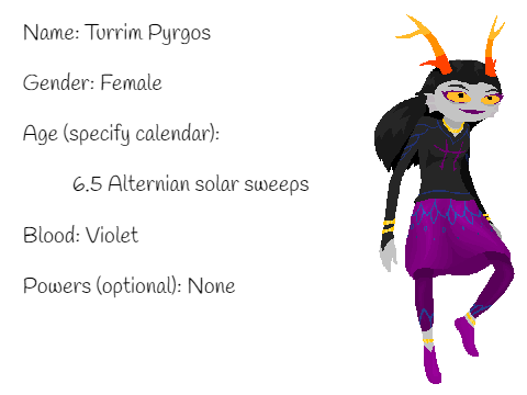 Alternia Roleplay Bio - Turrim Pyrgos