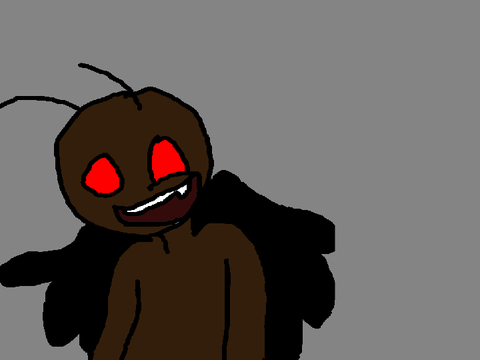 pusher meme but I drew it with a mouse also it's mothman