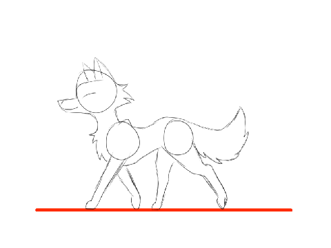 Wolf Walk Cycle (Sketch)