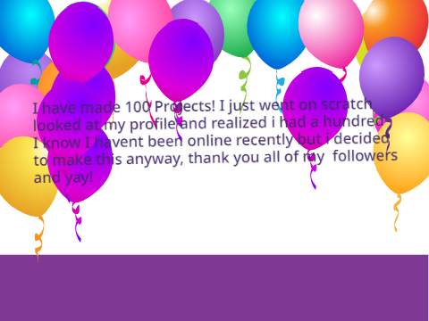 I made 100 projects!