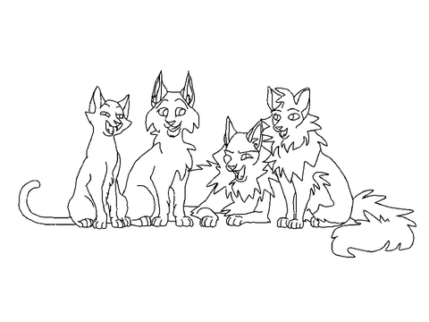 Free Lineart | Four Clans |