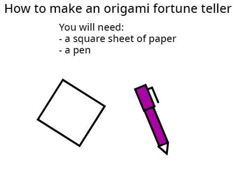 Origami fortune teller tutorial