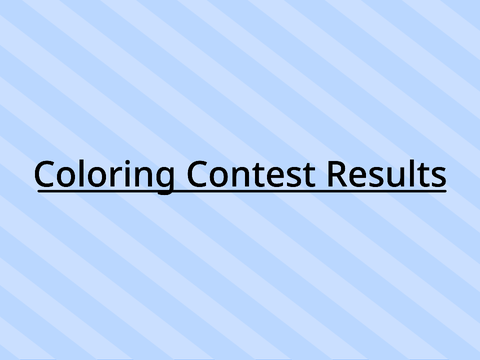 Coloring Contest Results