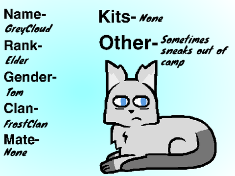 Warrior Cat Bio -  GreyCloud