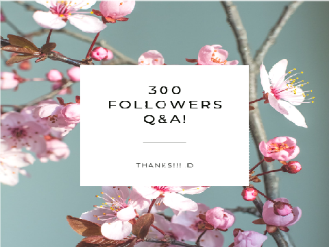 300 Follower Q&A! (thanks!!)