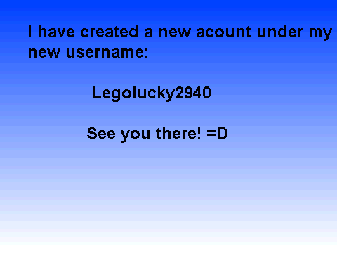 MY NEW ACOUNT!