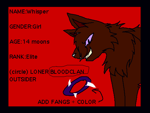 Whisper BloodClan RPG BIO TEMPLATE
