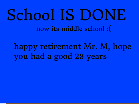 Schools Out for Summer