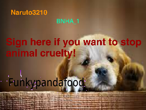 Sign here if you want to stop animal cruelty! remix remix
