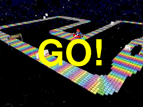 Add yourself racin' through SNES rainbow road!