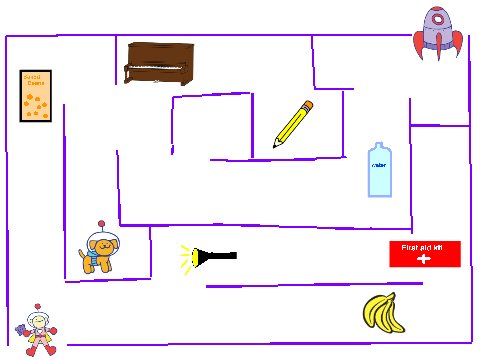 Simple maze game - Space science digital solution