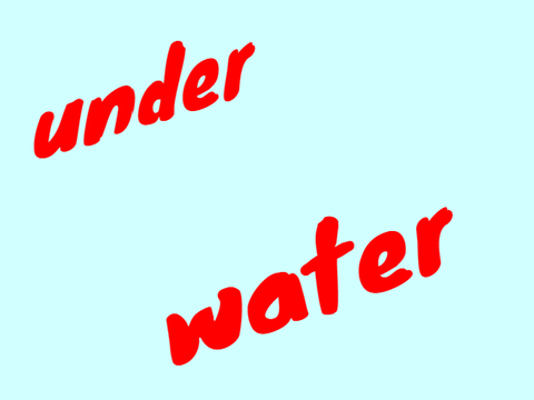 under water